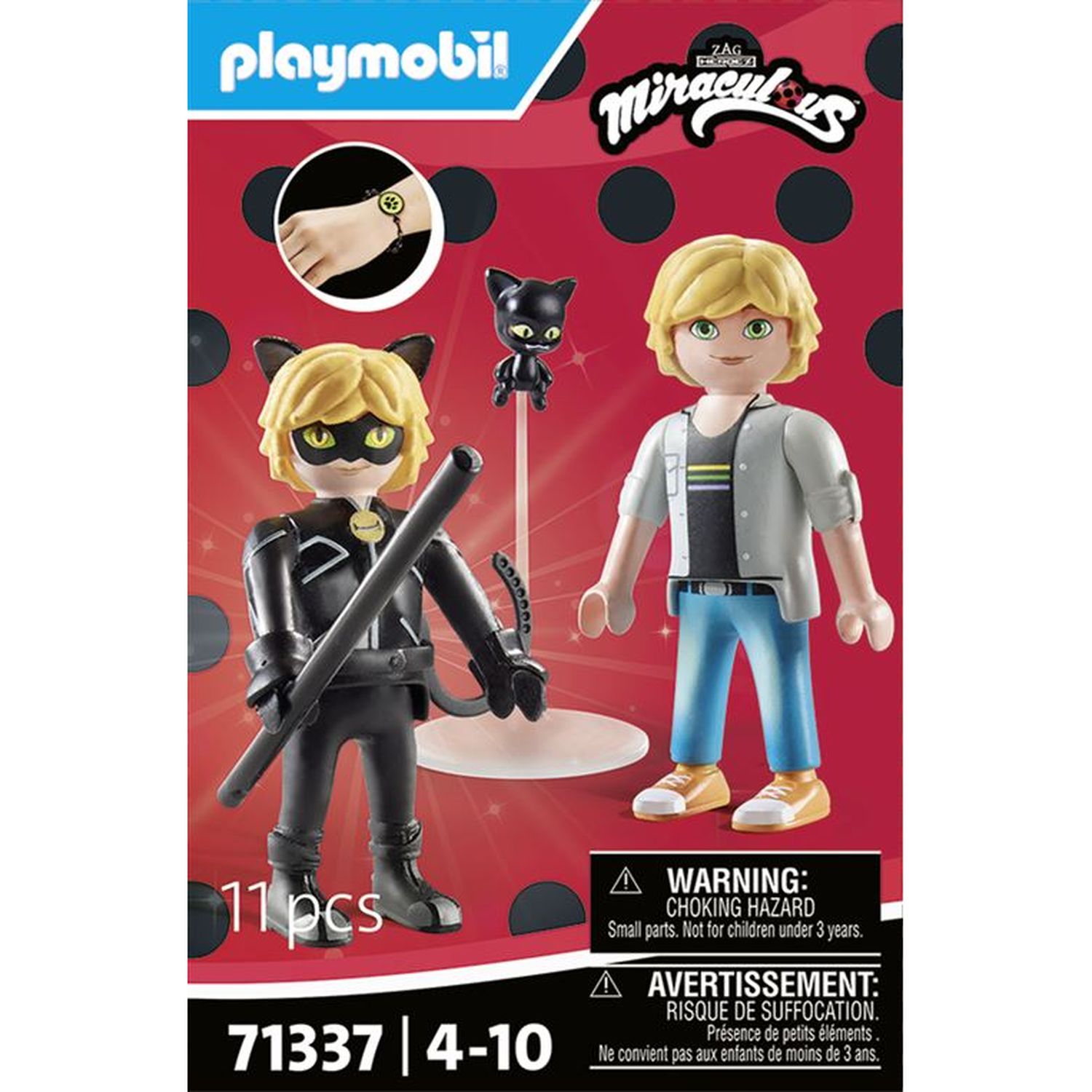 Voir la diapositive 3 : PLAYMOBIL 71337 Miraculous - Adrien et Chat Noir