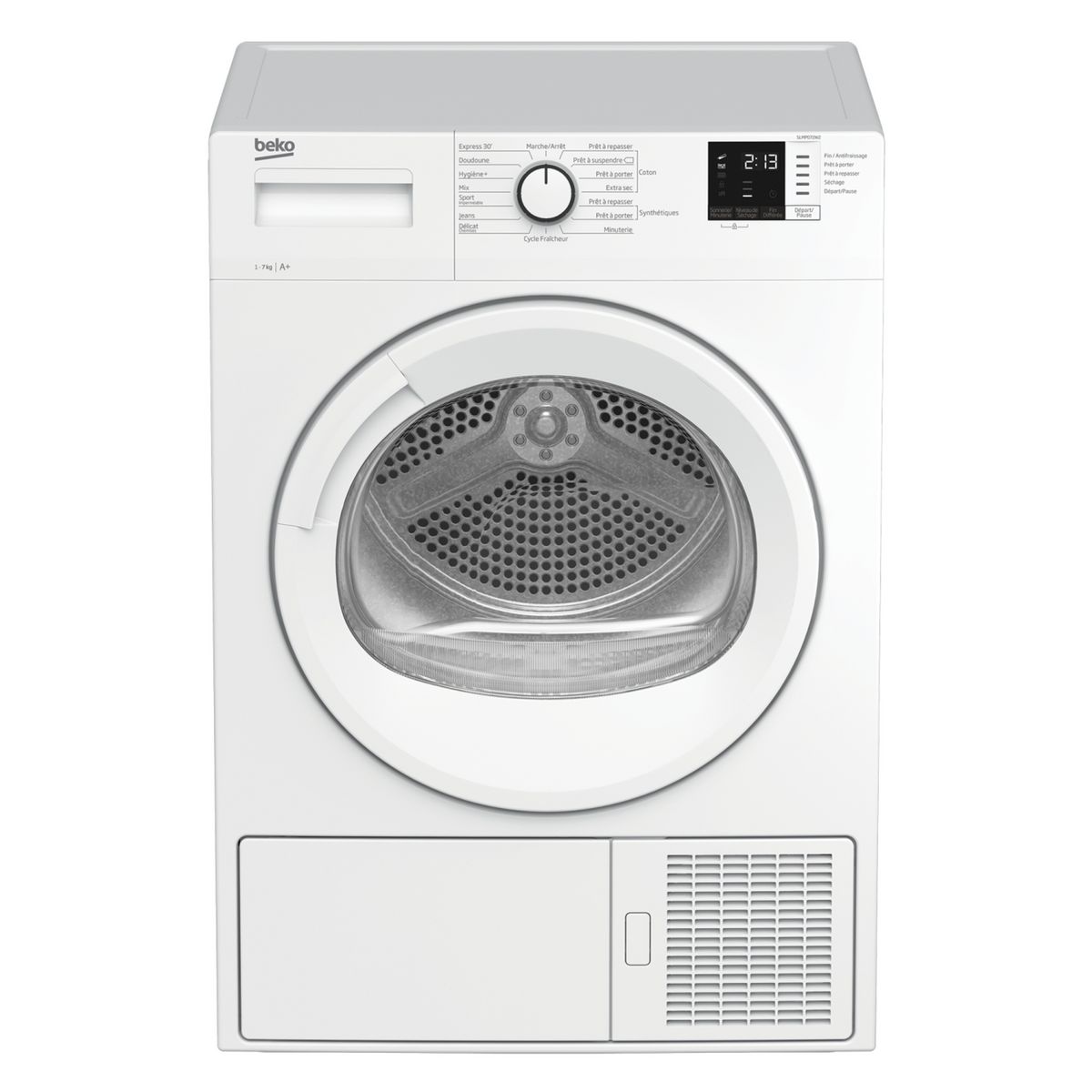 BEKO Sèche linge hublot SLMP072W2, 7 kg, Pompe à chaleur, A+