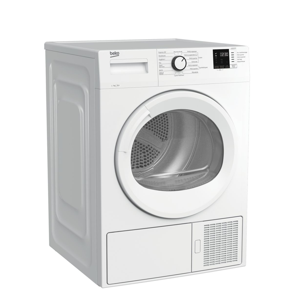 BEKO Sèche linge hublot SLMP072W2, 7 kg, Pompe à chaleur, A+