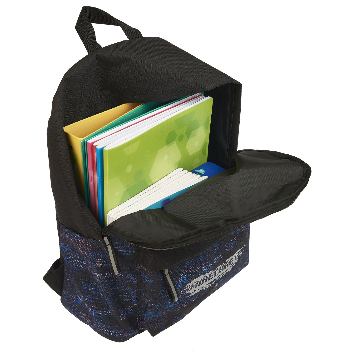 Voir la diapositive 6 : Sac à dos 1 compartiment noir Minecraft