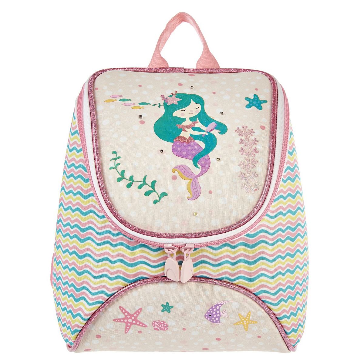 AUCHAN Sac à dos 1 compartiment rose avec LED