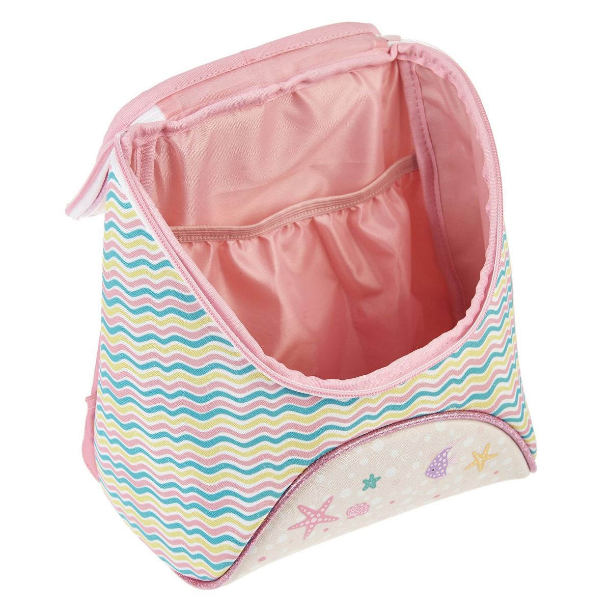 AUCHAN Sac à dos 1 compartiment rose avec LED