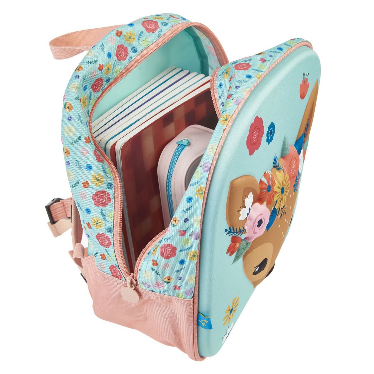 AUCHAN Sac à goûter 3D bleu cerf