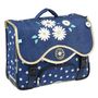 Voir la diapositive 1 : AUCHAN cartable 41 cm bleu fleur
