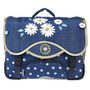Voir la diapositive 2 : AUCHAN cartable 41 cm bleu fleur