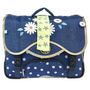 Voir la diapositive 3 : AUCHAN cartable 41 cm bleu fleur