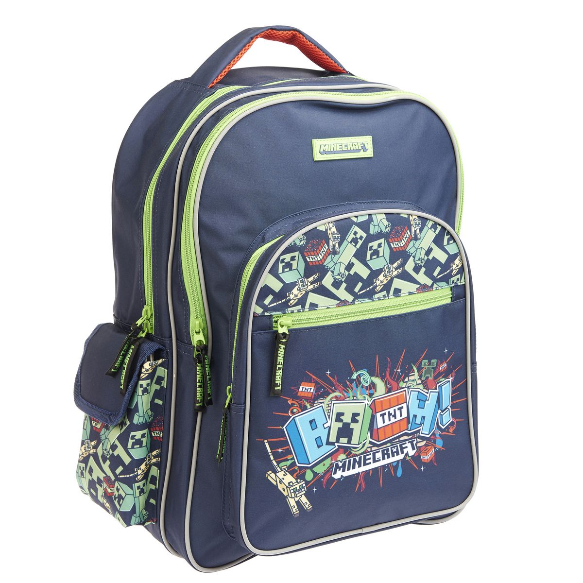 Sac à dos 2 compartiments noir Minecraft