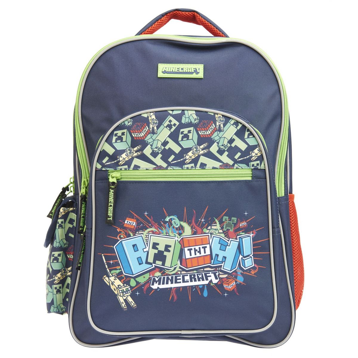 Sac à dos 2 compartiments noir Minecraft