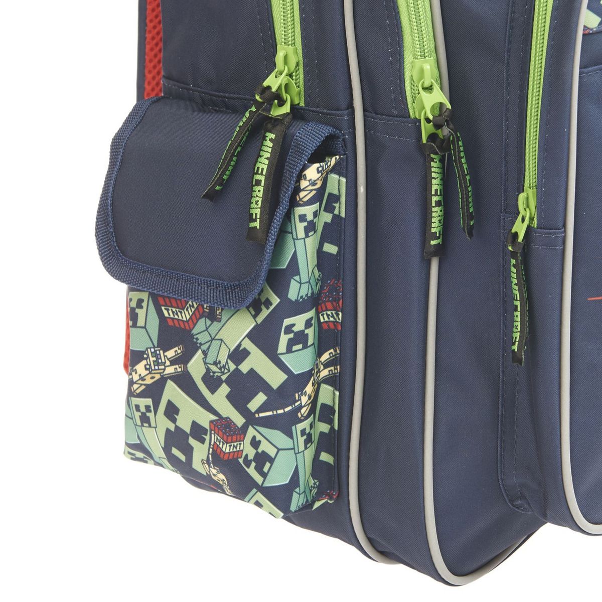 Sac à dos 2 compartiments noir Minecraft