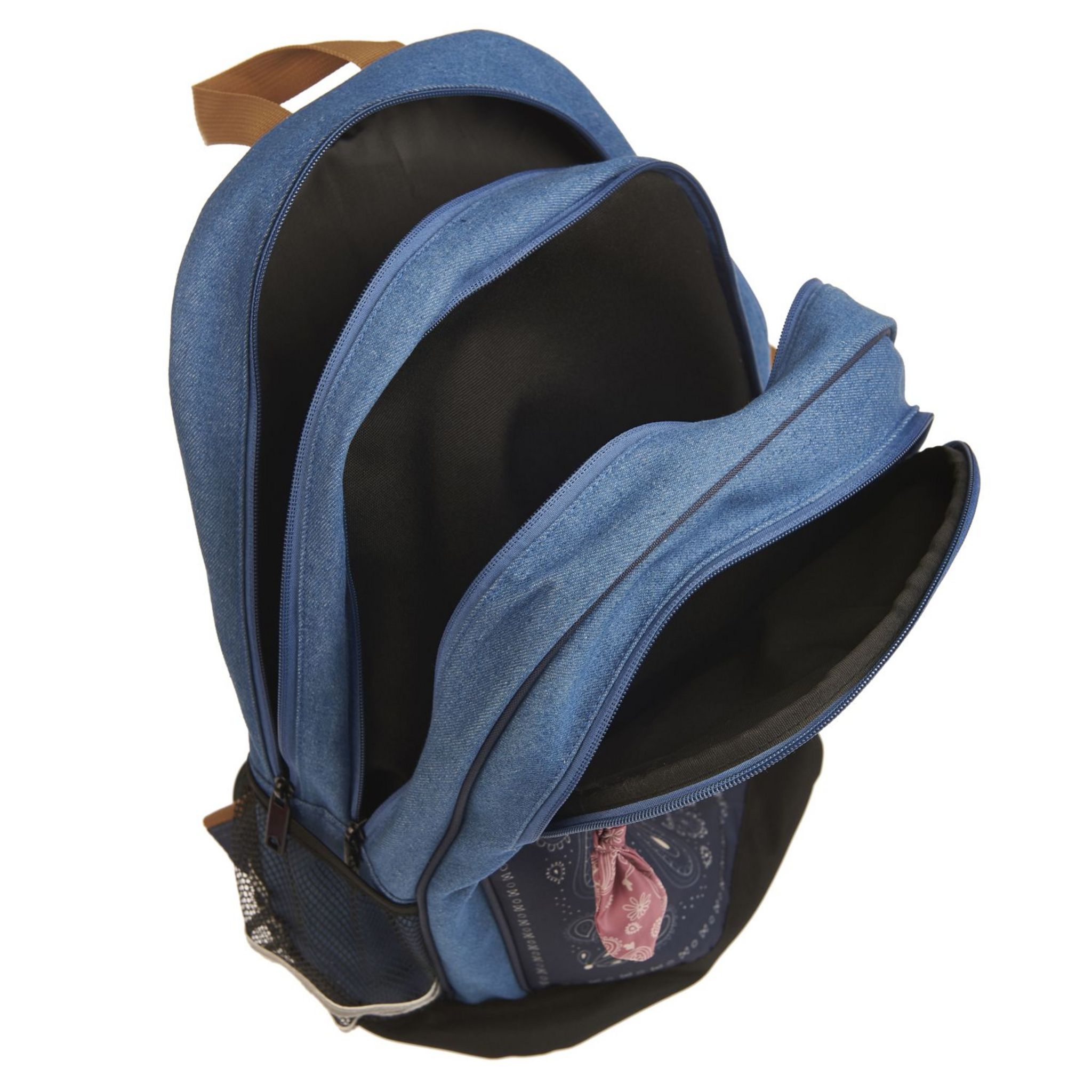 Voir la diapositive 6 : AUCHAN Sac à dos 2 compartiments bleu bandana