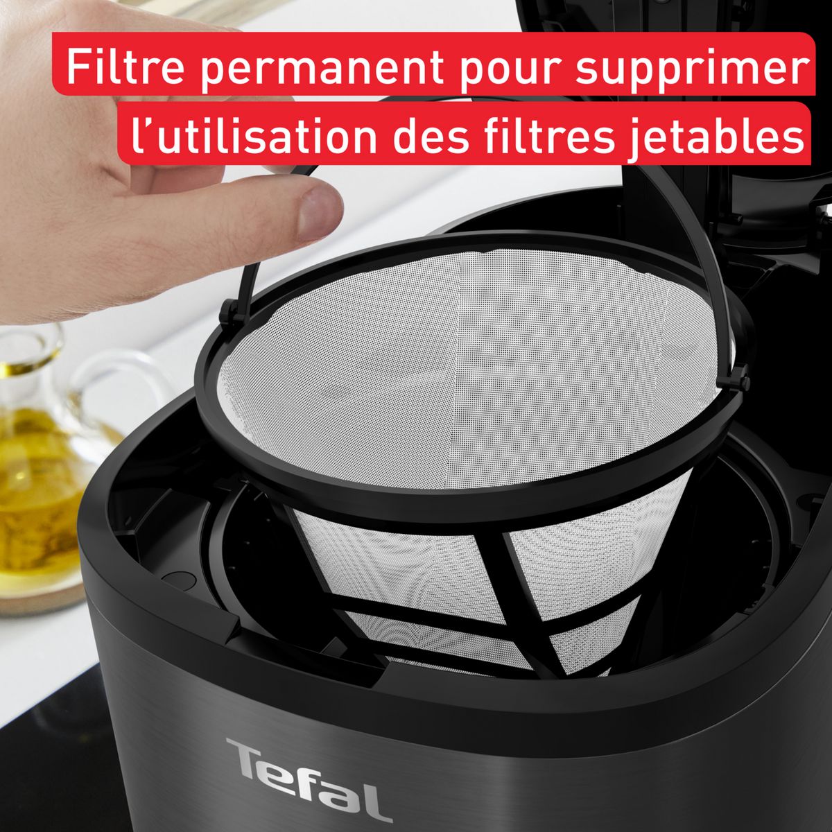 TEFAL Cafetière électrique à filtre CM520810 - Noir