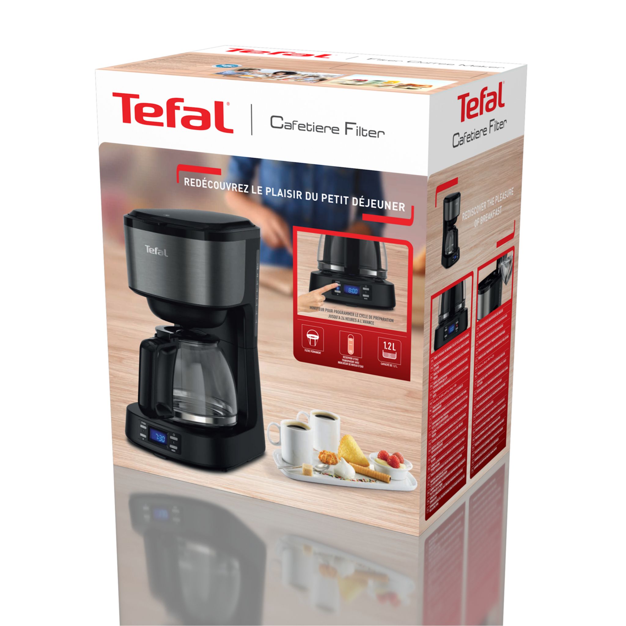 Voir la diapositive 7 : TEFAL Cafetière électrique à filtre CM520810 - Noir