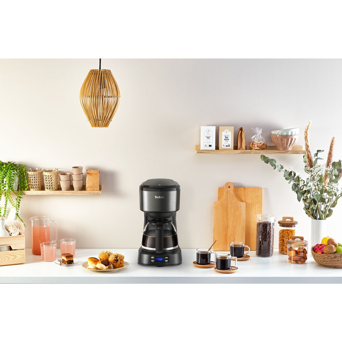 TEFAL Cafetière électrique à filtre CM520810 - Noir