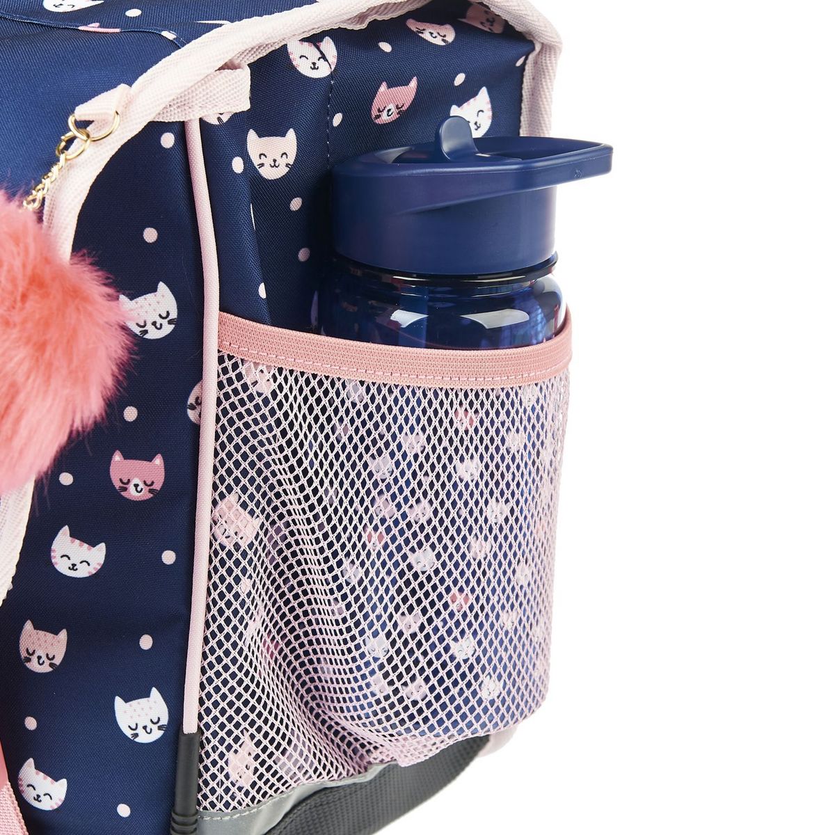 AUCHAN cartable CP/CE1/CE2 36 cm bleu chat