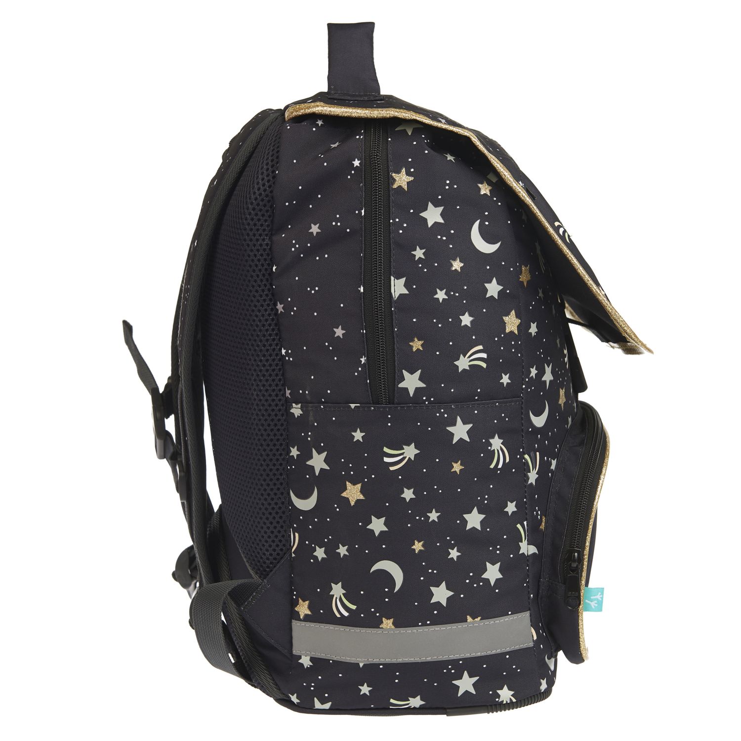 Voir la diapositive 3 : AUCHAN Sac à dos 2 compartiments noir étoile