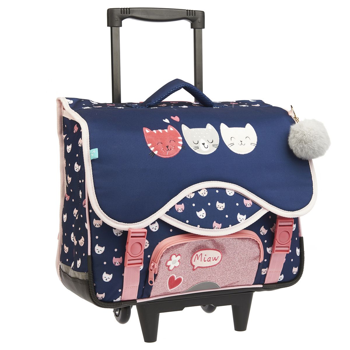 EASTPAK Cartable à roulettes bleu chat