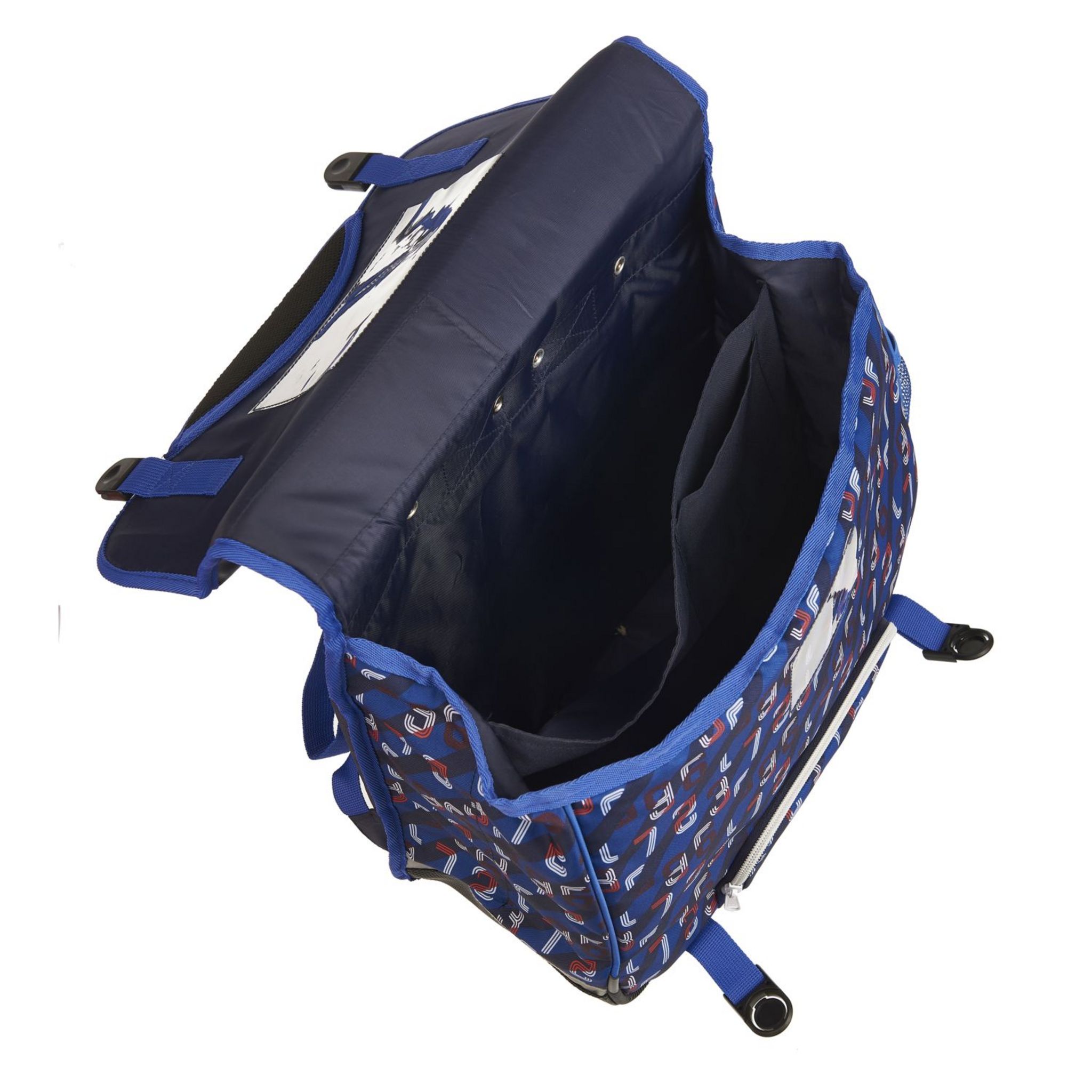 Voir la diapositive 7 : AUCHAN Cartable à roulettes bleu foot