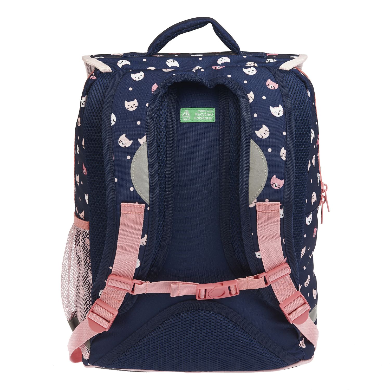 Voir la diapositive 4 : AUCHAN Sac à dos 2 compartiments bleu chat