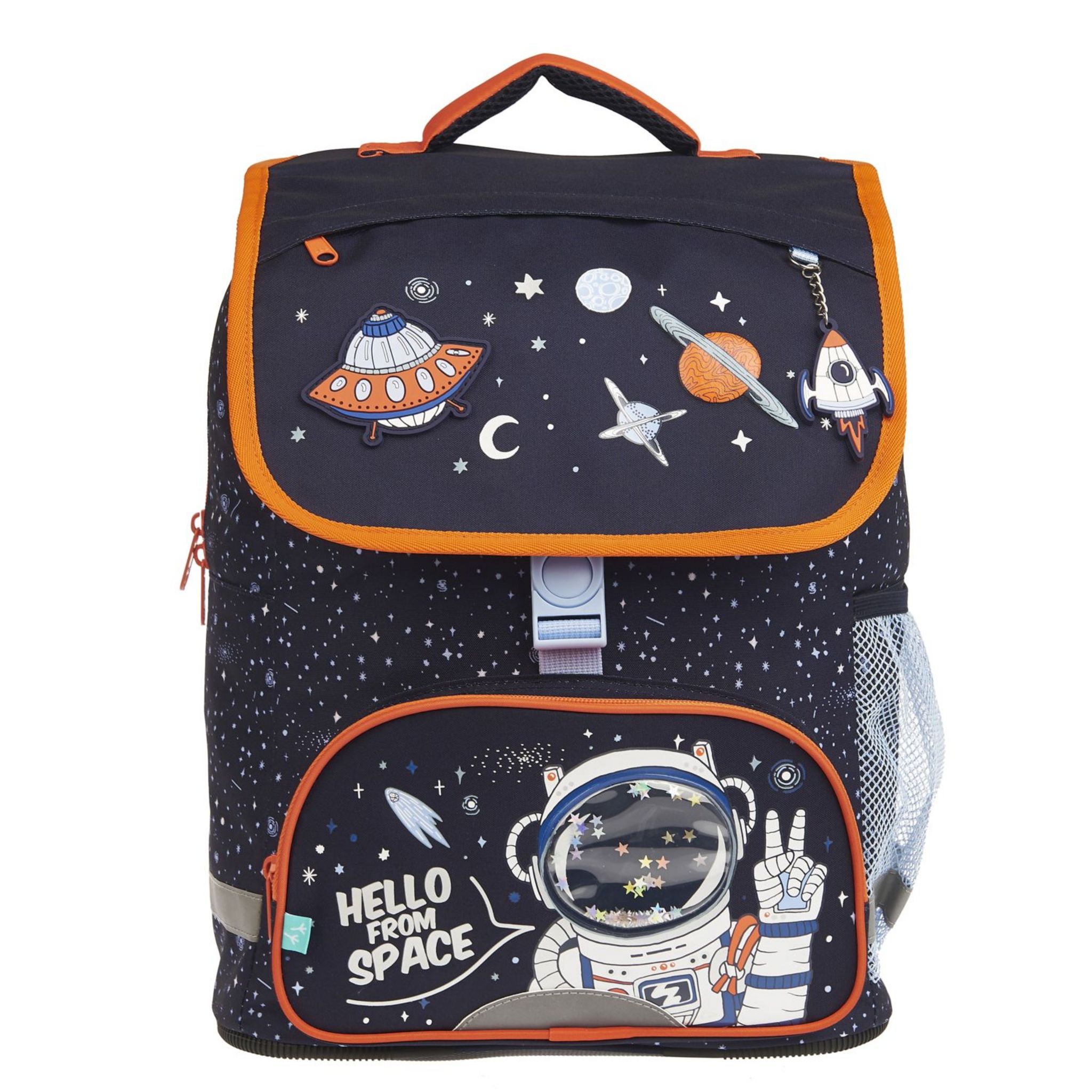 Voir la diapositive 2 : AUCHAN Sac à dos 2 compartiments bleu espace