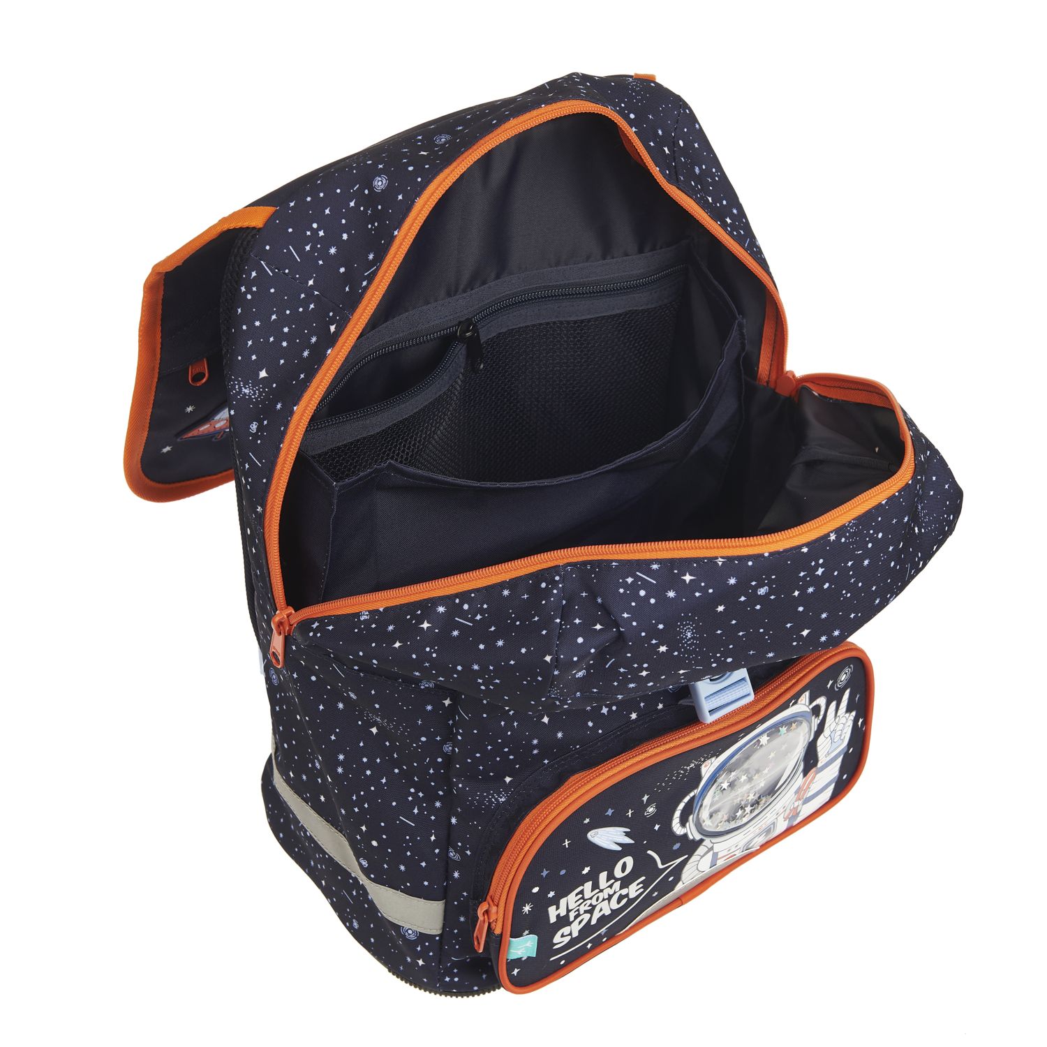 Voir la diapositive 6 : AUCHAN Sac à dos 2 compartiments bleu espace