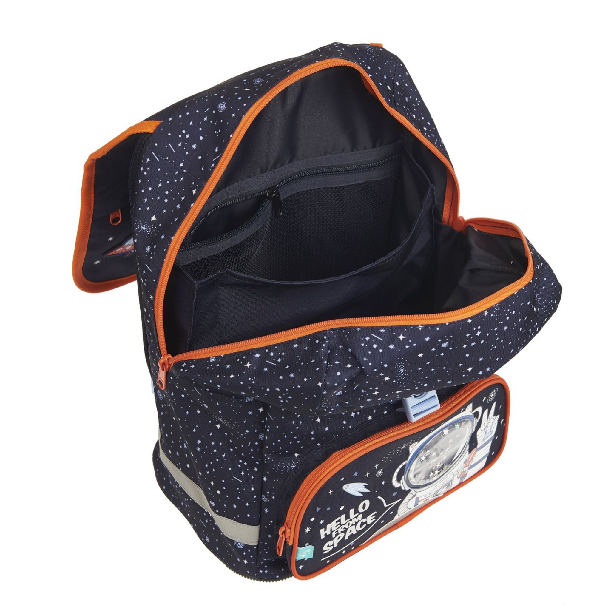 Voir la diapositive 6 : AUCHAN Sac à dos 2 compartiments bleu espace