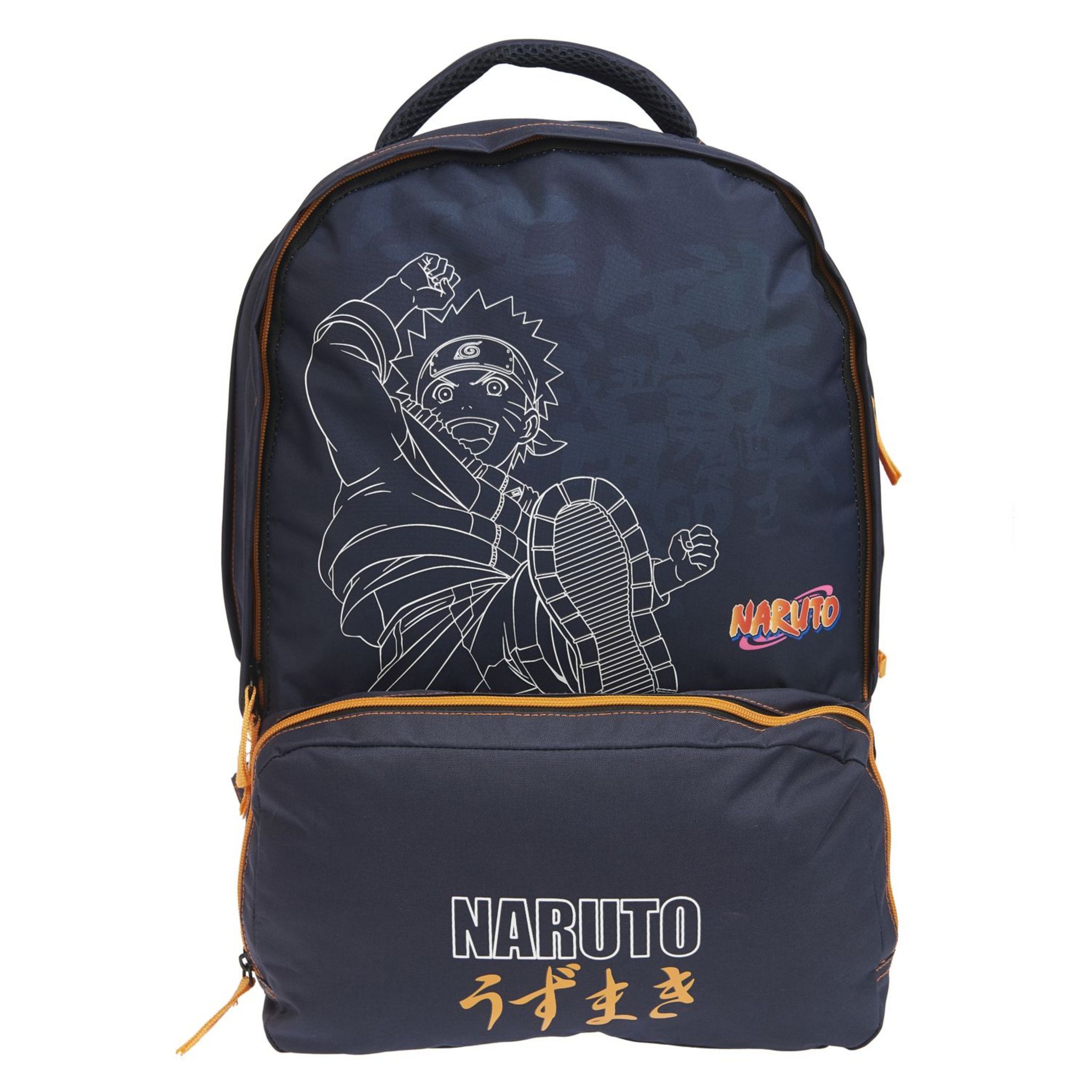 Voir la diapositive 2 : NARUTO Sac à dos 2 compartiments bleu Naruto