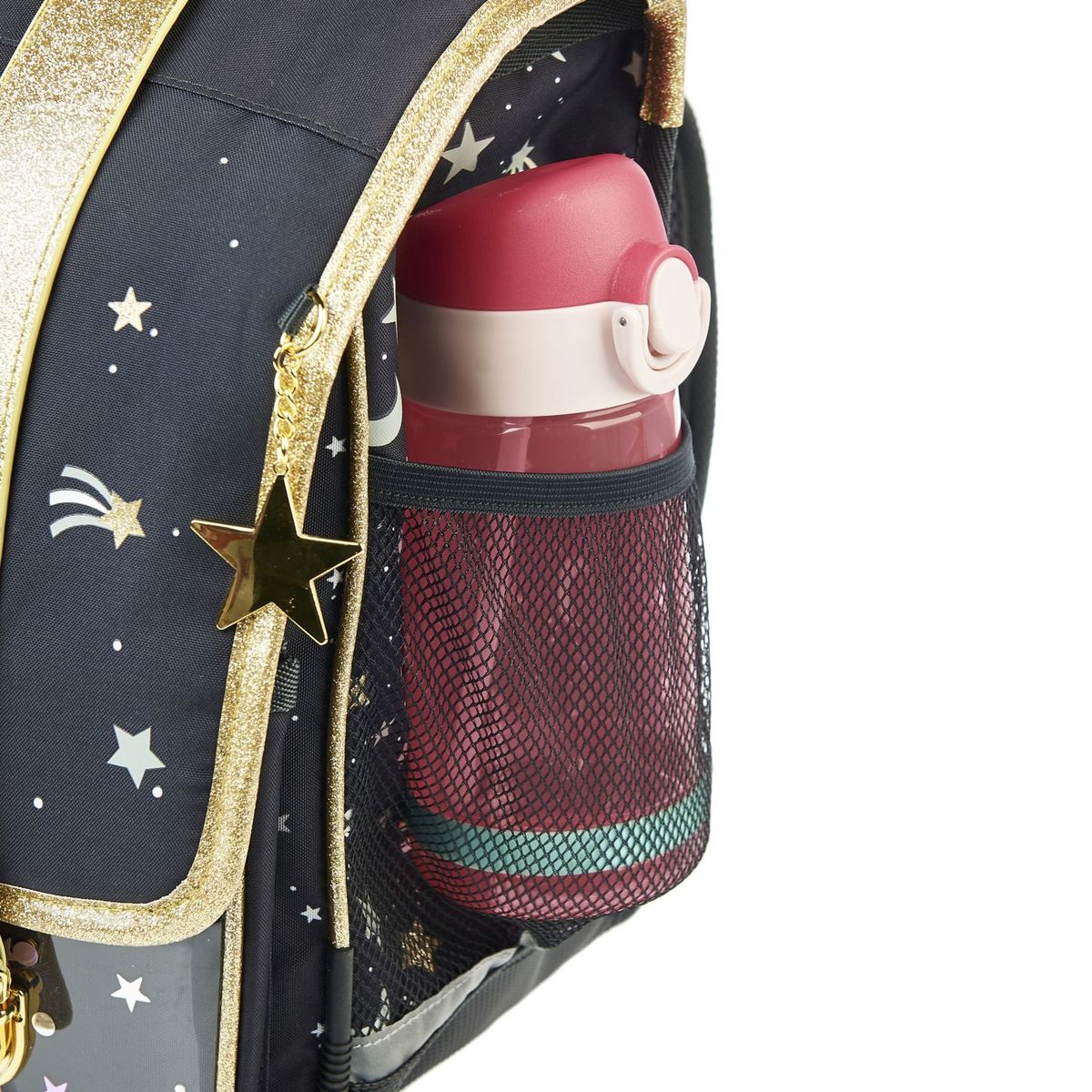 AUCHAN cartable CP/CE1/CE2 36 cm Noir coeur