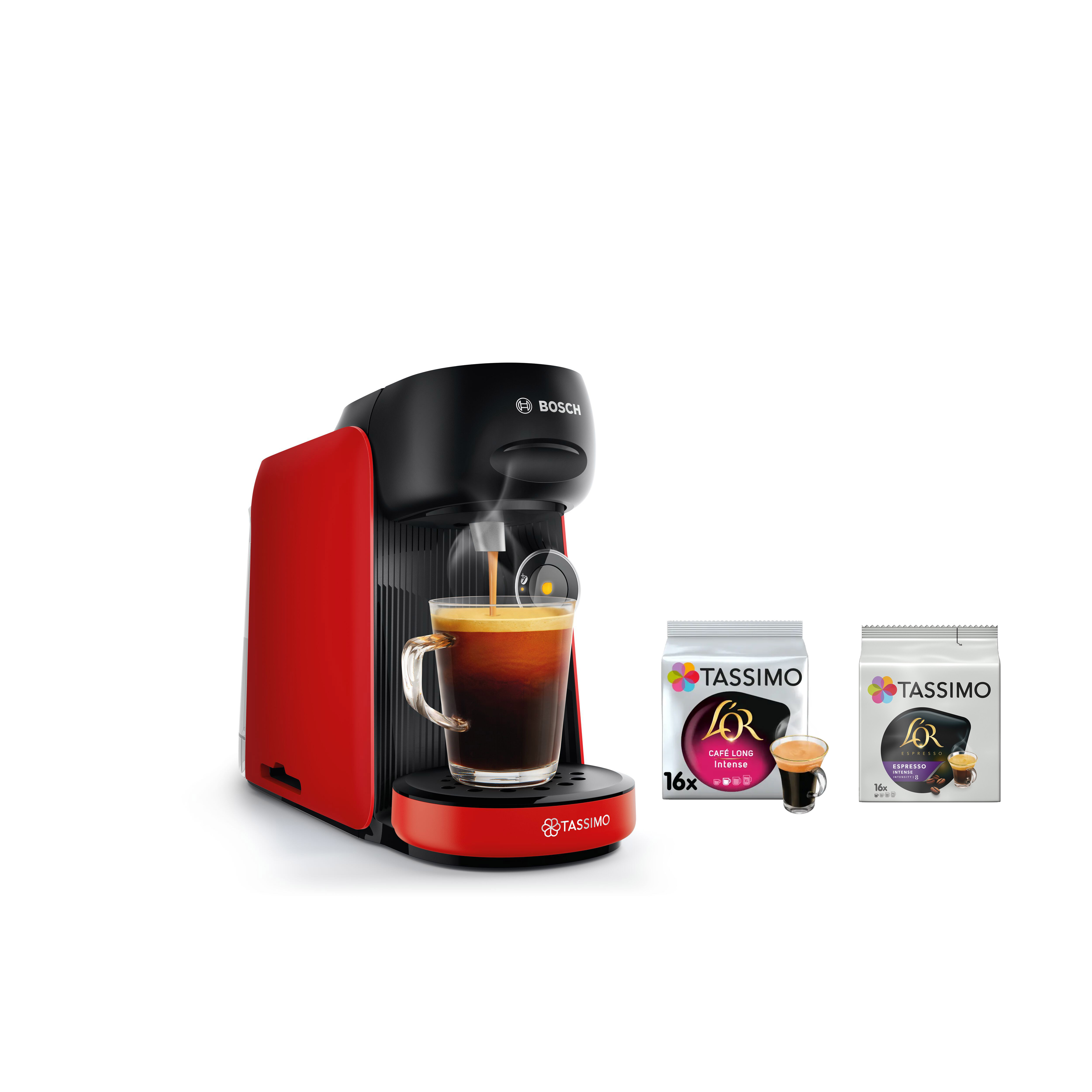 Voir la diapositive 3 : BOSCH Machine à café expresso Tassimo TAS16B3C2 - Rouge