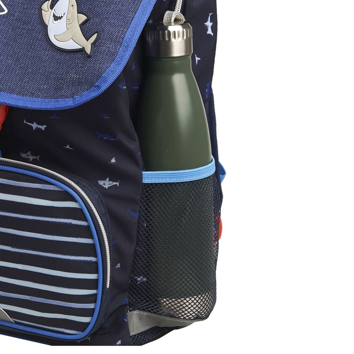 AUCHAN Sac à dos 2 compartiments bleu requin