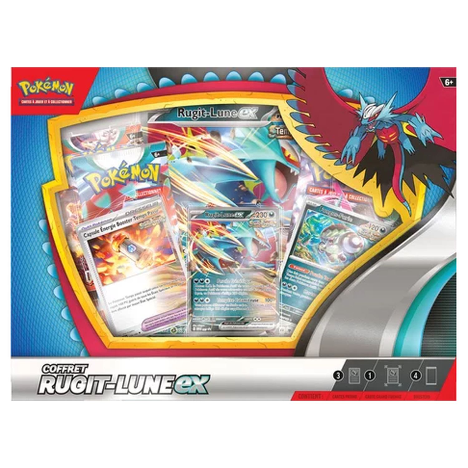Voir la diapositive 3 : POKEMON Coffret cartes Pokémon Garde de Fer EX ou Rugit-Lune EX