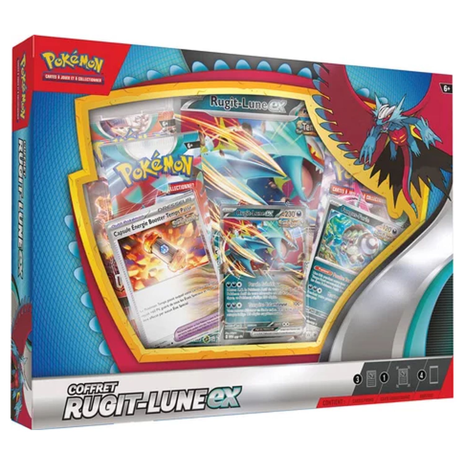 Voir la diapositive 4 : POKEMON Coffret cartes Pokémon Garde de Fer EX ou Rugit-Lune EX