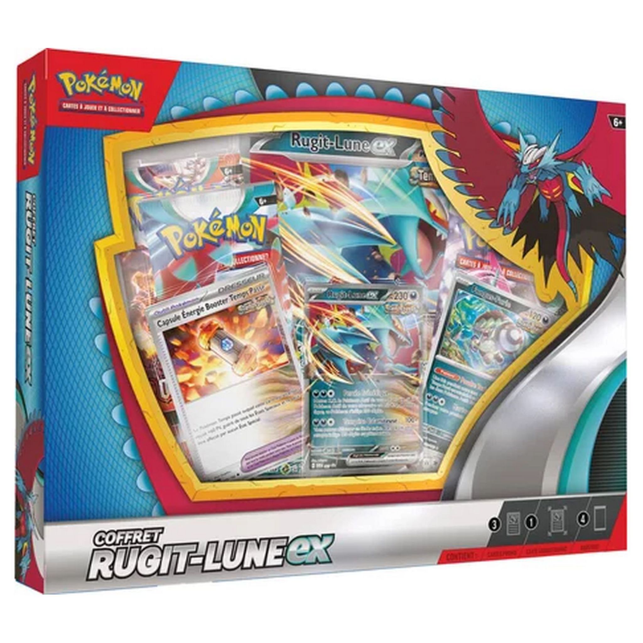 Voir la diapositive 4 : POKEMON Coffret cartes Pokémon Garde de Fer EX ou Rugit-Lune EX