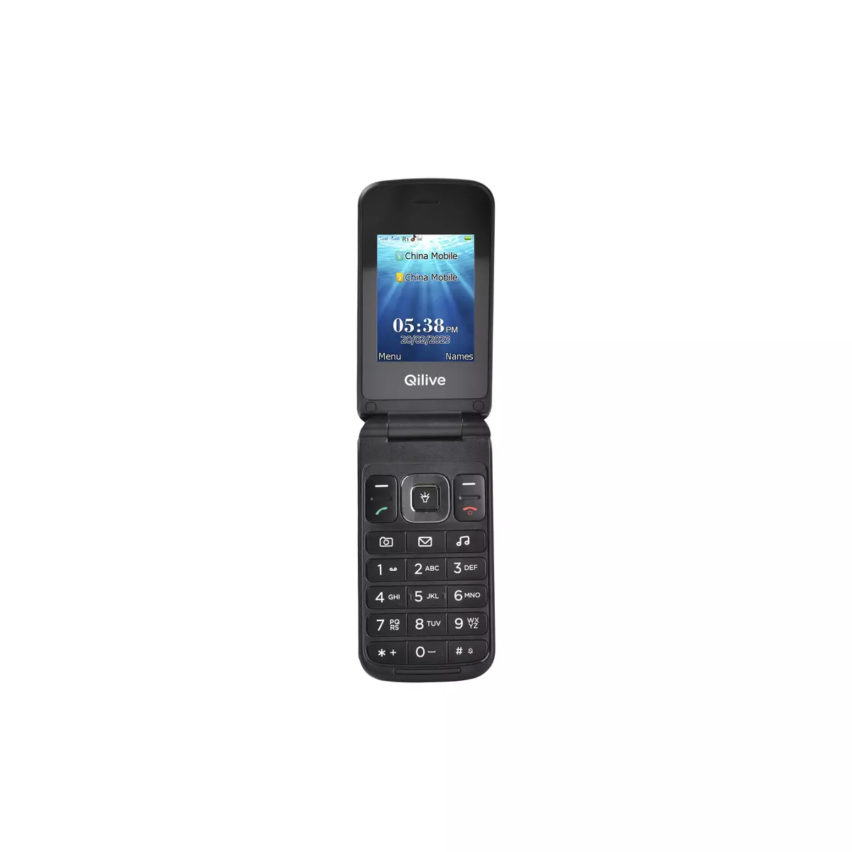 QILIVE Téléphone portable à clapet 2.4 simple et facile- Noir pas