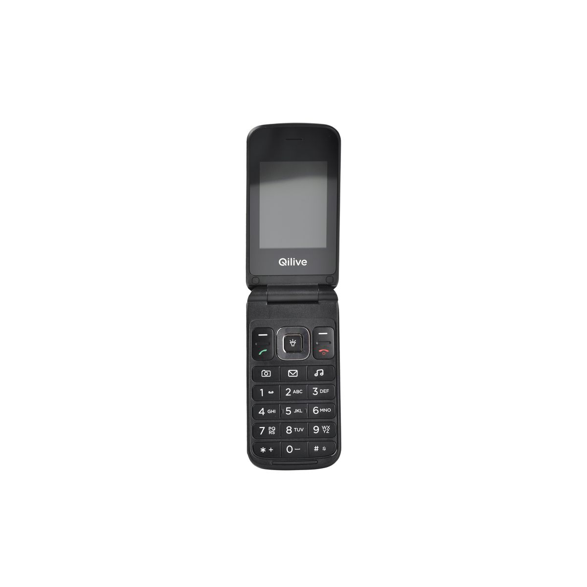 QILIVE Téléphone portable à clapet 2.4" simple et facile- Noir