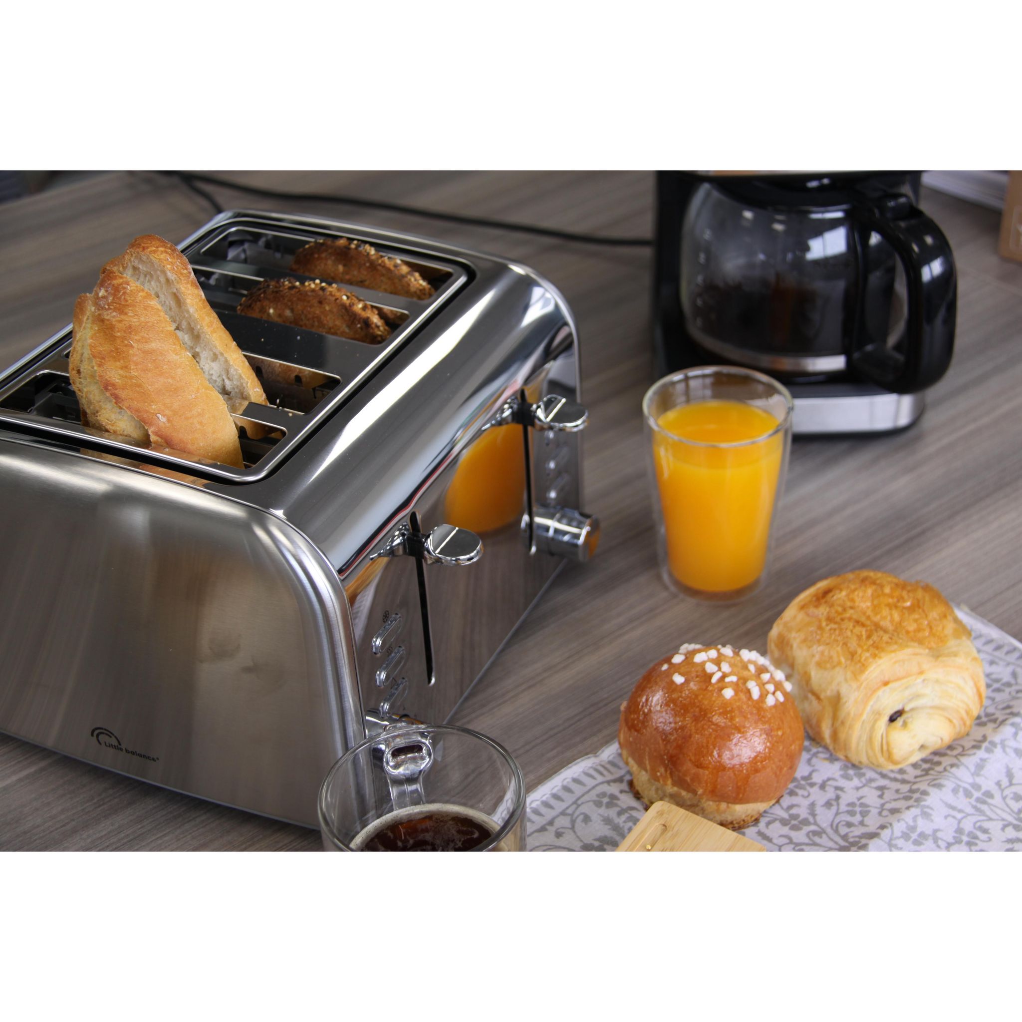 Voir la diapositive 7 : LITTLE BALANCE Grille pain 8698 - Inox