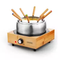 KITCHENCOOK Appareil à fondue ECOWOOD - Bambou / Inox
