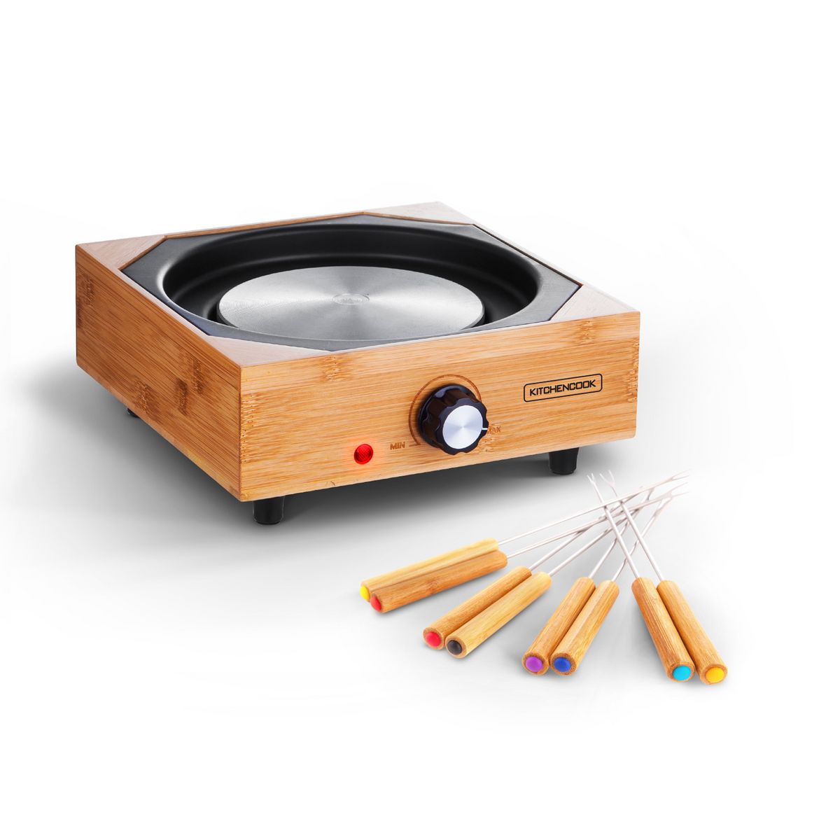 KITCHENCOOK Appareil à fondue ECOWOOD - Bambou / Inox