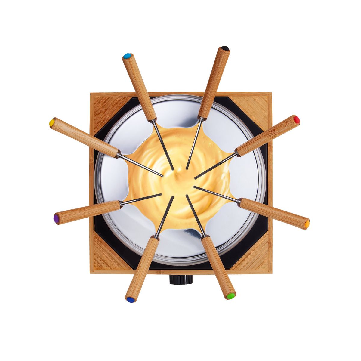 KITCHENCOOK Appareil à fondue ECOWOOD - Bambou / Inox