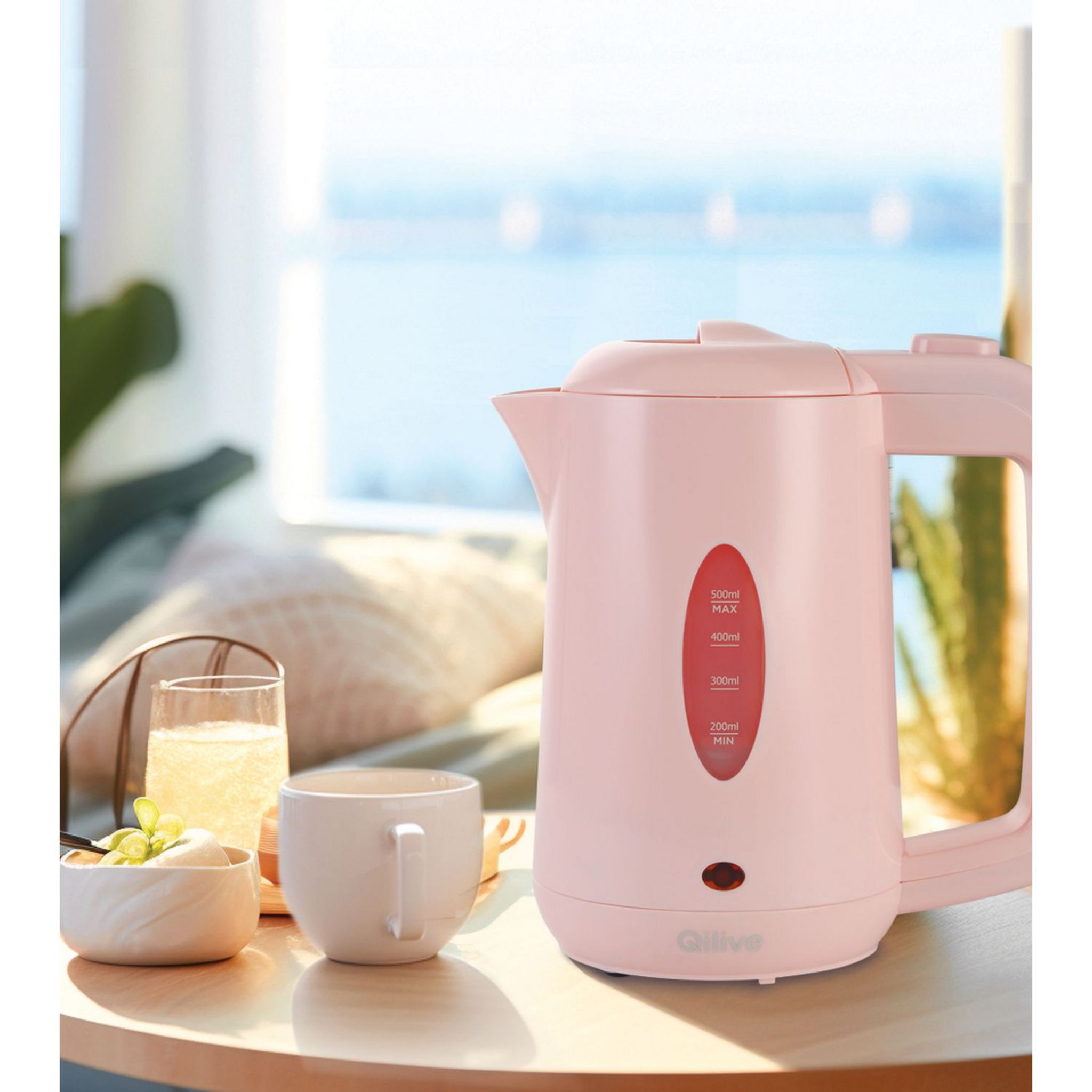 Voir la diapositive 2 : QILIVE Mini bouilloire Q.5857 - Rose