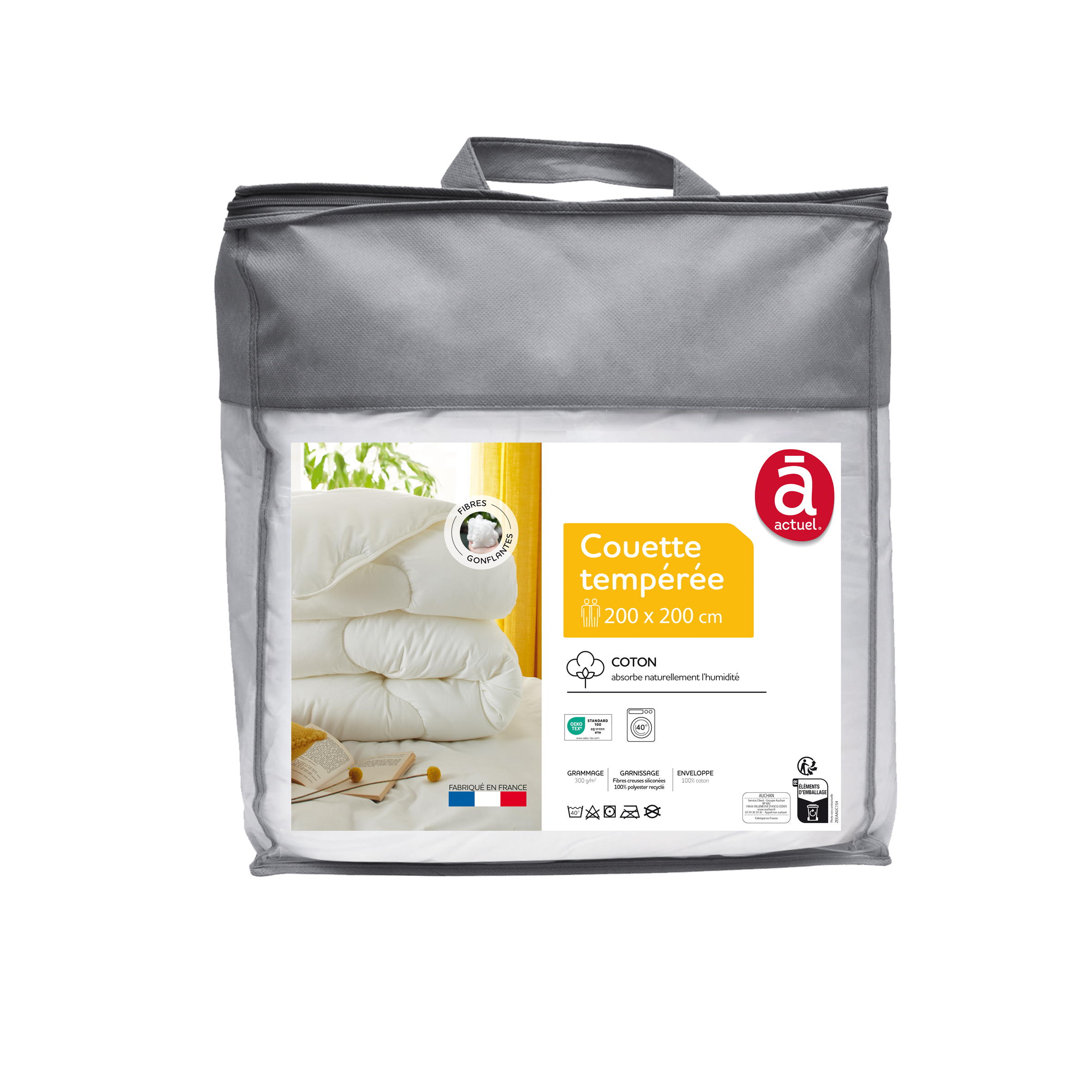 ACTUEL Couette tempérée en coton 300g/m²