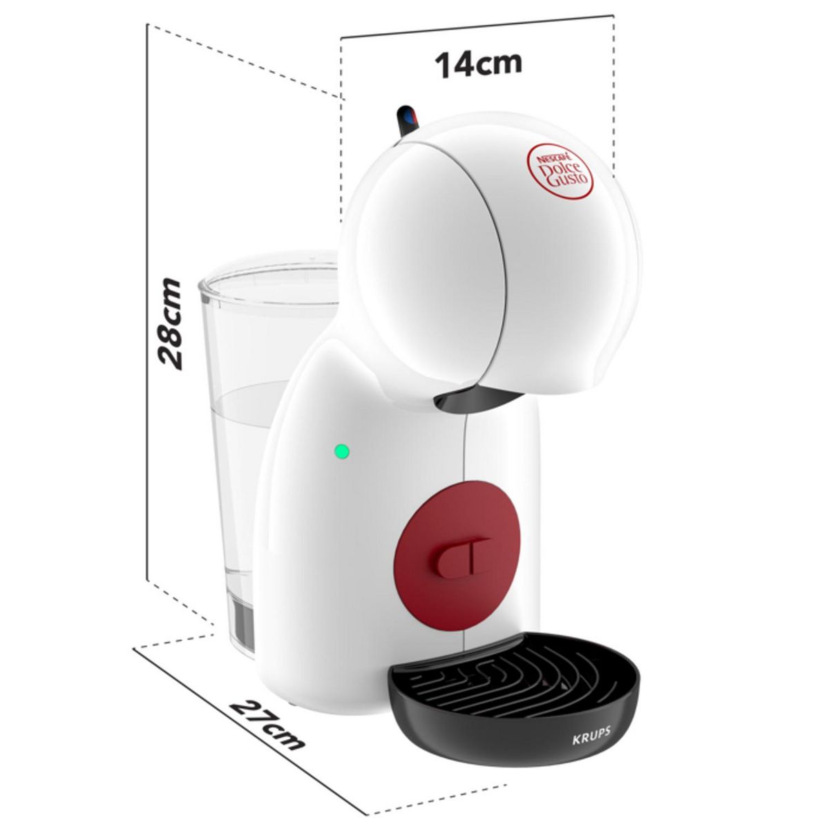 KRUPS Machine à café expresso Nescafé Dolce Gusto PICCOLO XS YY5218FD - Blanc