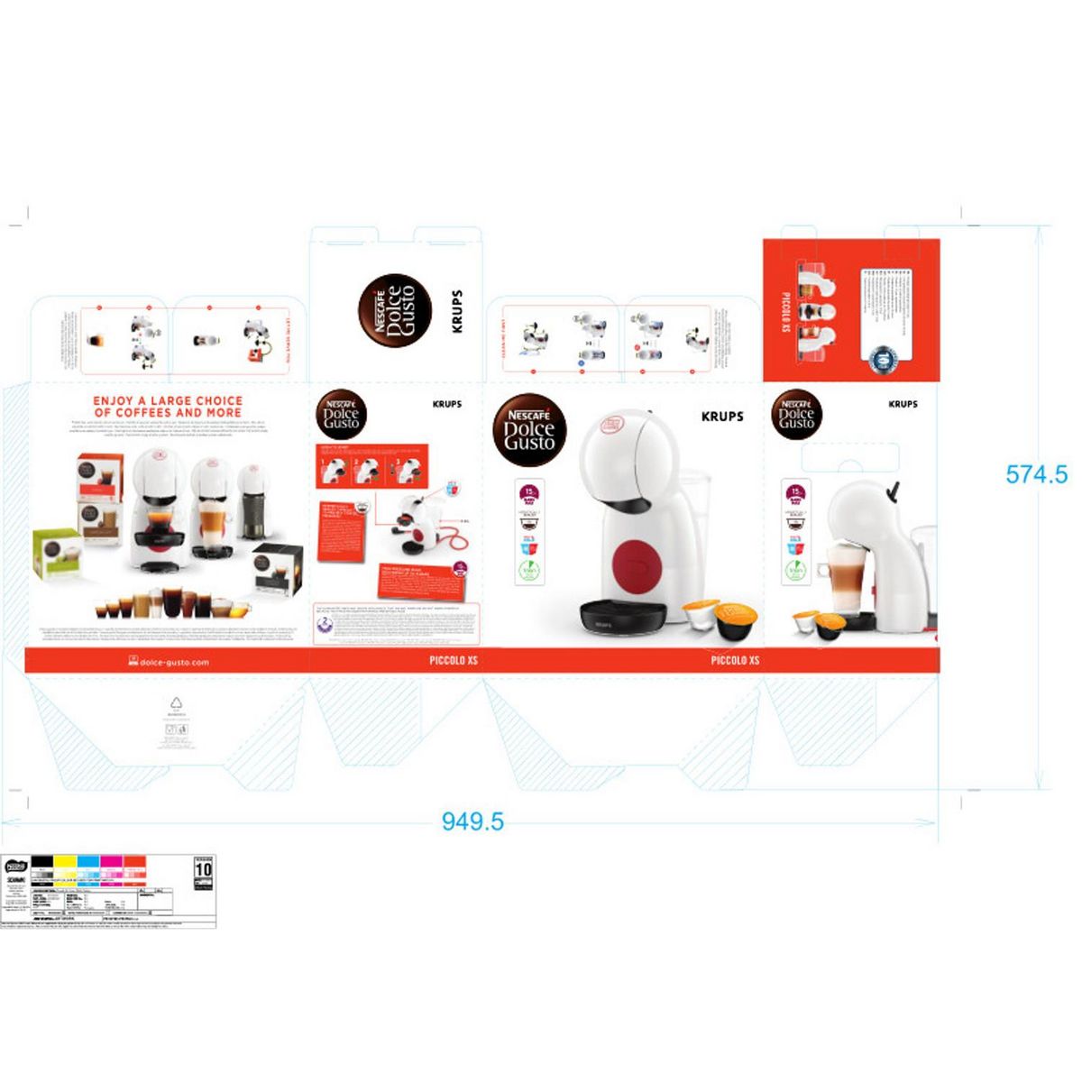 KRUPS Machine à café expresso Nescafé Dolce Gusto PICCOLO XS YY5218FD - Blanc