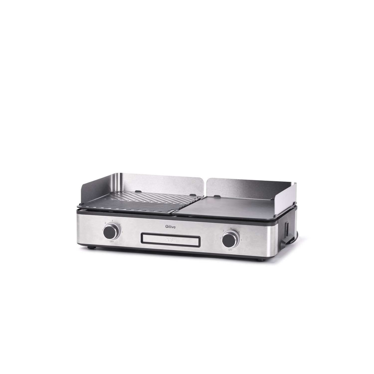 Voir la diapositive 3 : QILIVE Plancha électrique Q.5965 - Inox