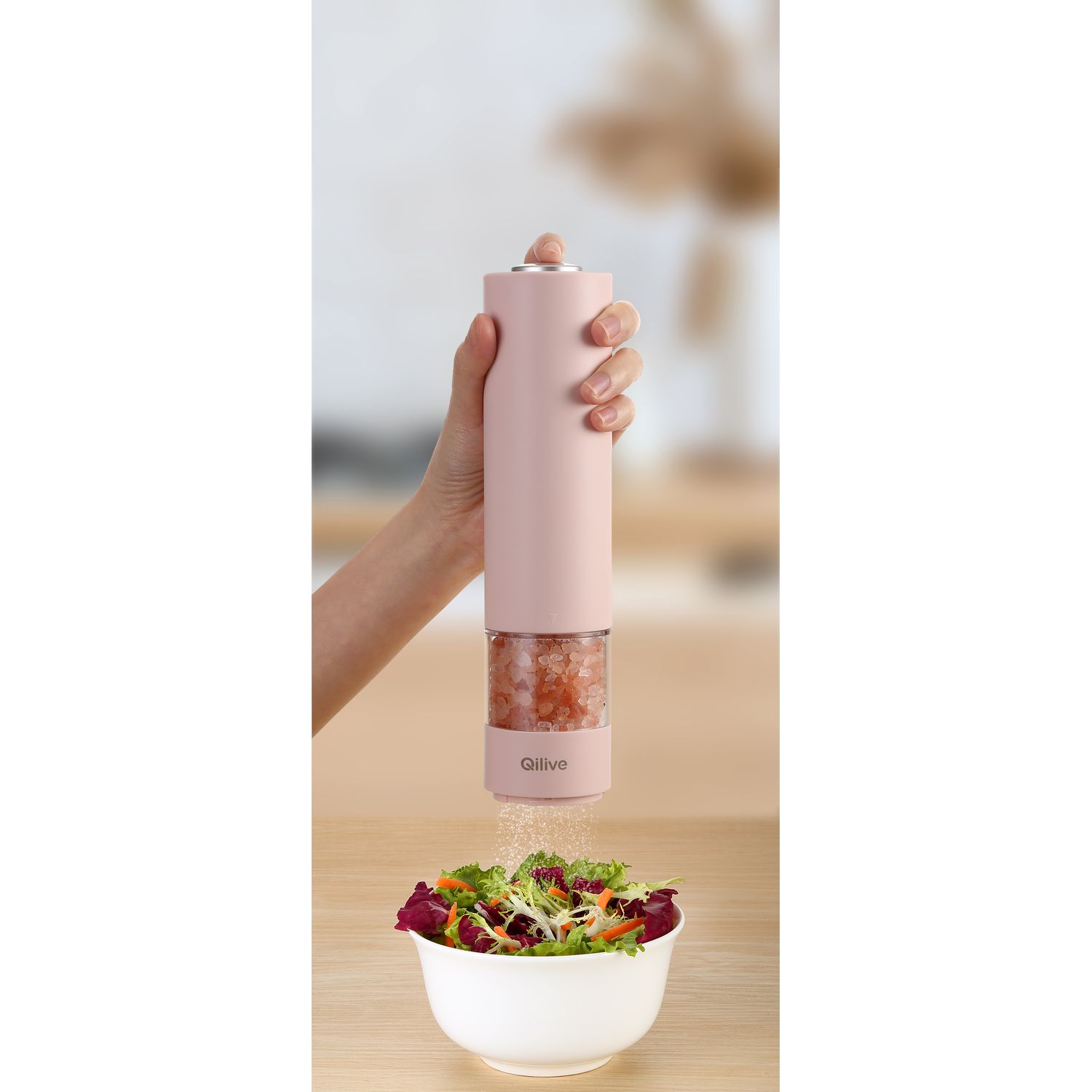 Voir la diapositive 2 : QILIVE Moulin à poivre ou sel Q.5318 - Rose