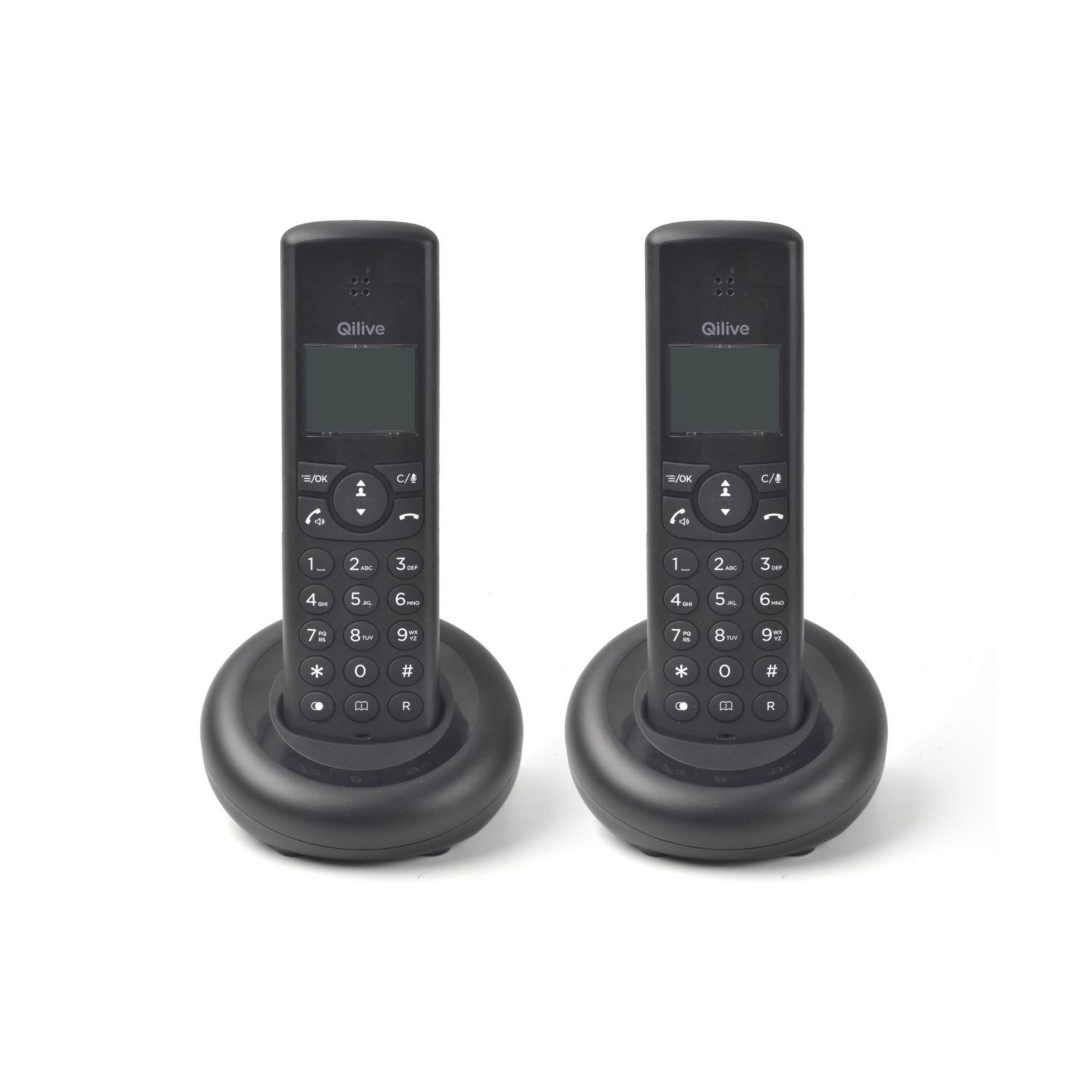 Voir la diapositive 2 : QILIVE Téléphone sans fil DUO Q4901 - Noir