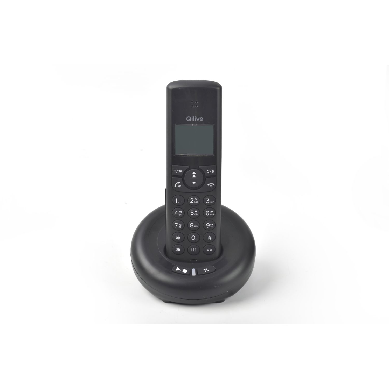 Voir la diapositive 2 : QILIVE Téléphone sans fil avec répondeur Q4899 - Noir
