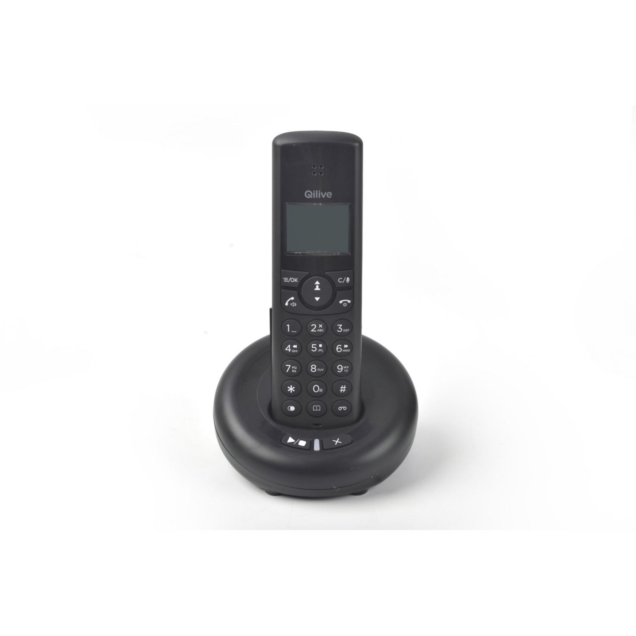 Voir la diapositive 2 : QILIVE Téléphone sans fil avec répondeur Q4899 - Noir