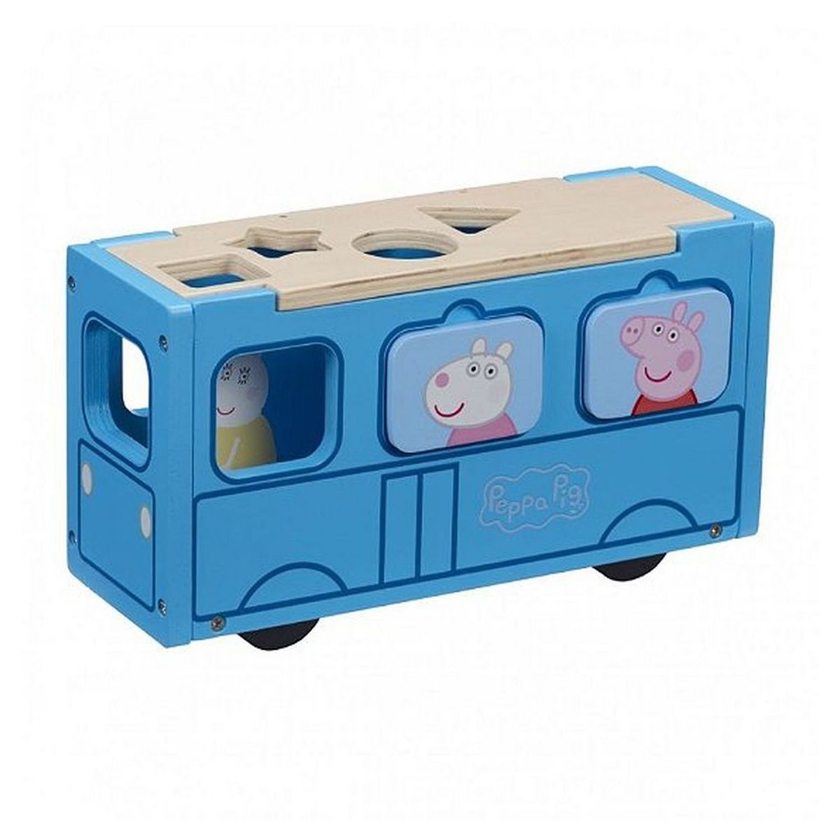 HASBRO Bus d'école Peppa Pig en bois