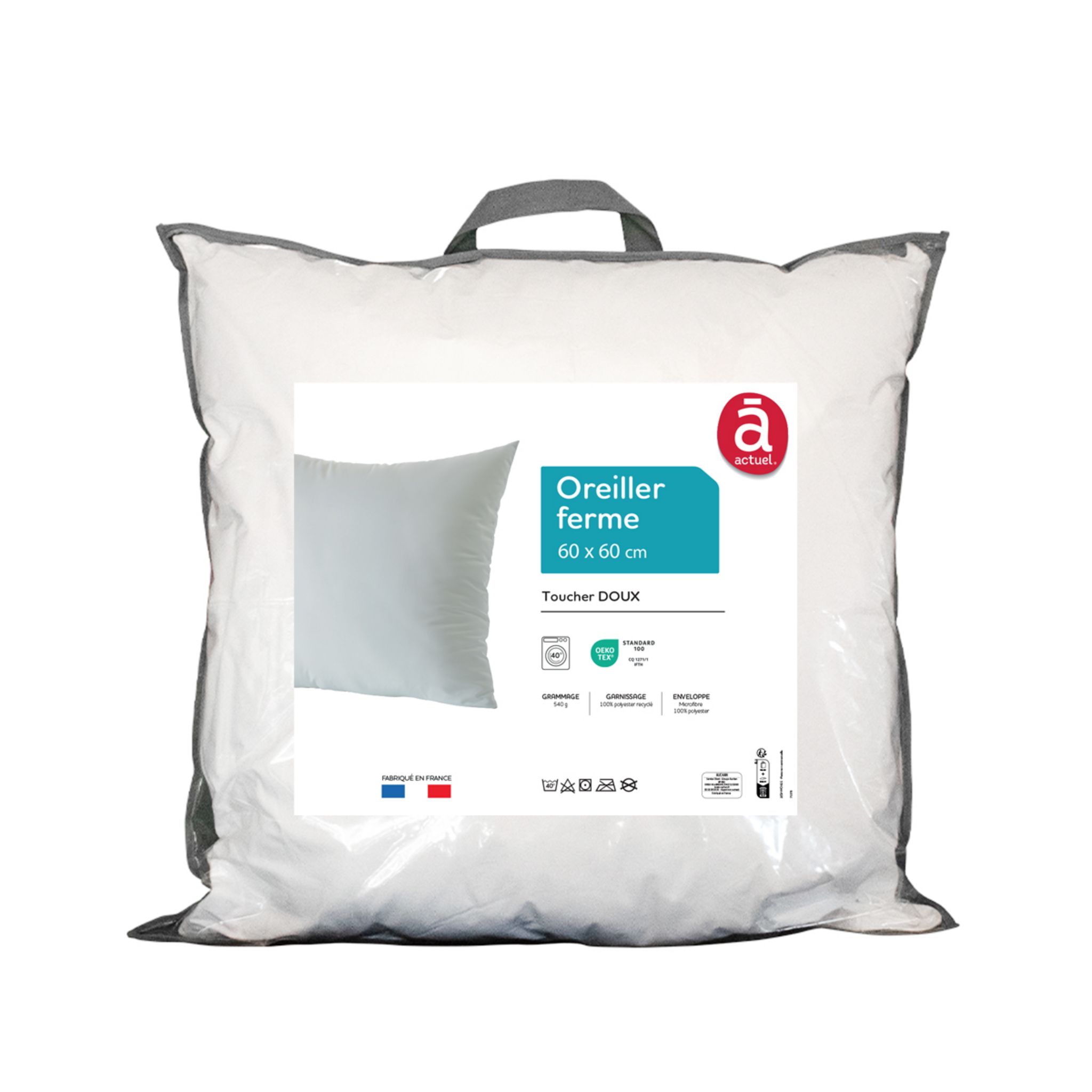 Voir la diapositive 1 : ACTUEL Oreiller confort ferme en microfibre BASIC