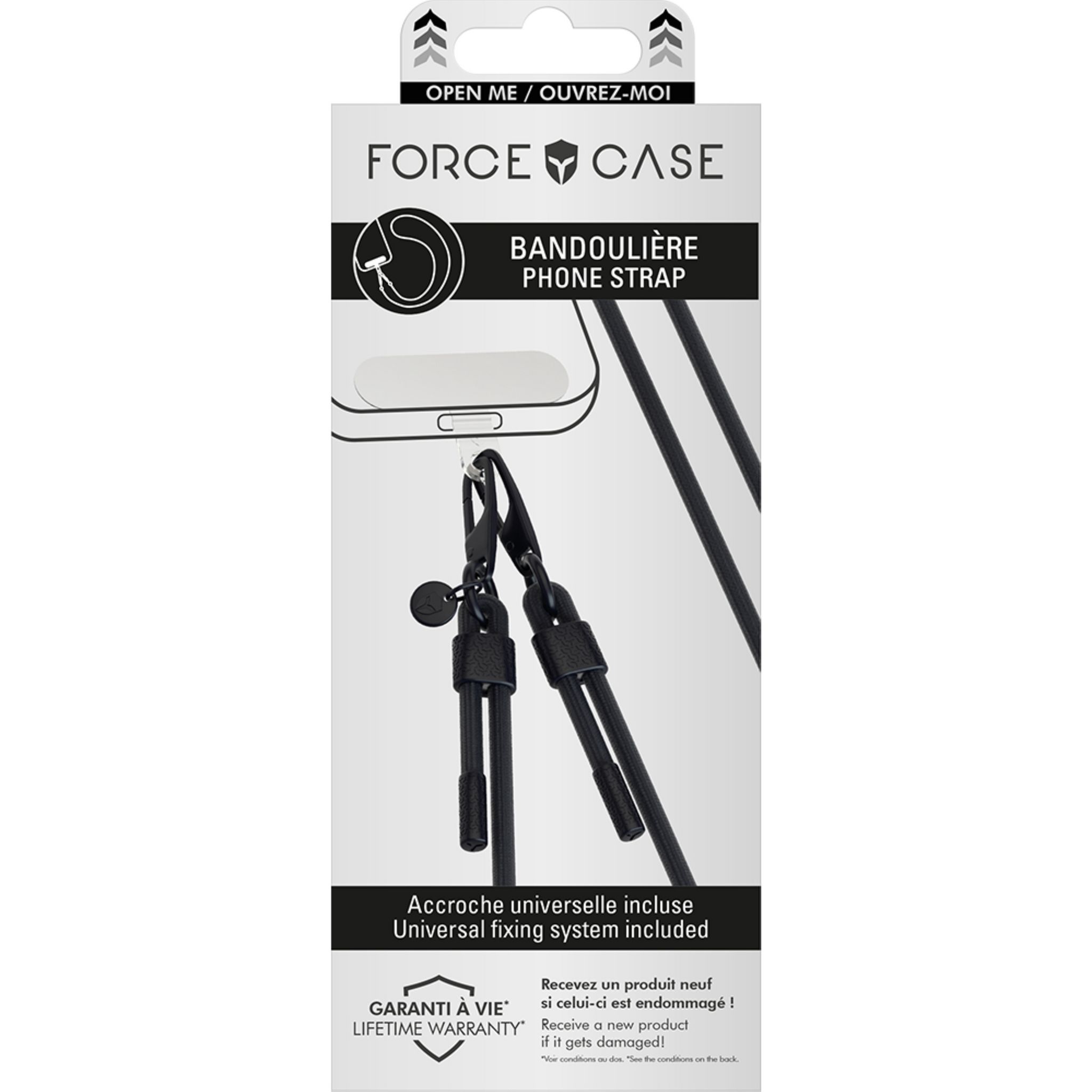 Voir la diapositive 2 : BIGBEN Bandoulière téléphone Universelle Cordon - Noir